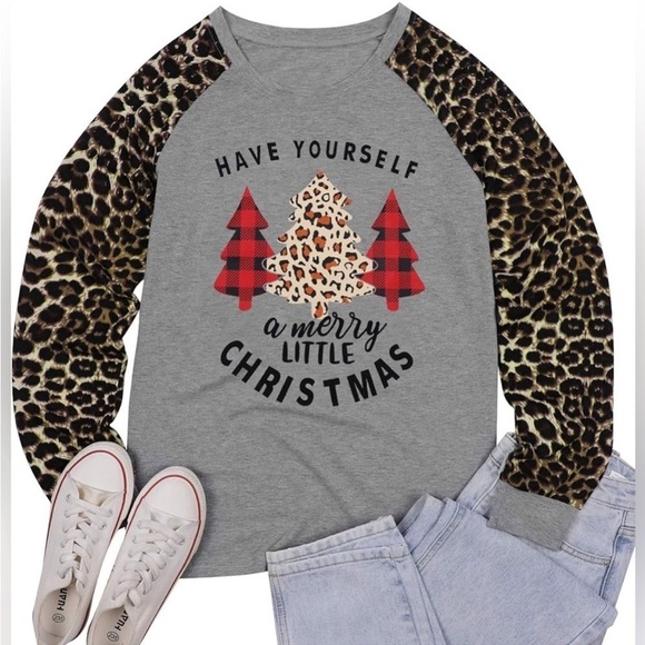 Christmas Top, ugly Christmas sweater/long sleeve  - holiday outfits - Picture 1 of 1